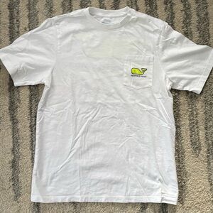 Vineyard Vines White Tee with Yellow Logo